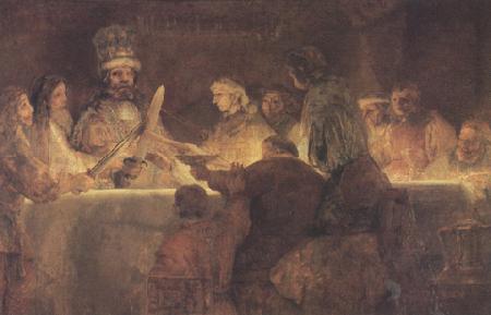 REMBRANDT Harmenszoon van Rijn The oath of the Batavians under Claudius civilis (mk33) oil painting image